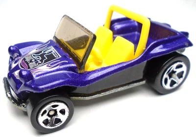 2003 HOT WHEELS FIRST EDITIONS MEYERS MANX PURPLE 1:64 DIECAST 2 1/4" CAR YELLOW - Image 1 of 4