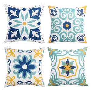 Outdoor Pillow Covers 16x16 Spring Summer Garden Waterproof Throw Pillow Cove... - Picture 1 of 7