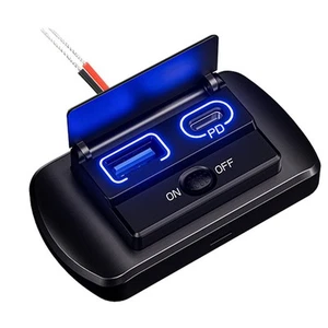 Support Panneau Chargeur Voiture USB 12V Design Élégant avec Double Options de - Photo 1 sur 40