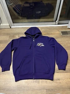 Baltimore Ravens Men's Thermal Hoodie Jacket Large NFL Embroidered Fleece Lined - Picture 1 of 7