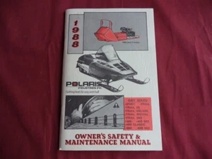 1988 Polaris Owner's Safety & Maintenance Manual w/Montage & Pre-Delivery List - Bild 1 von 4