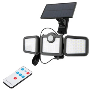 8000 Lumen 3 Head Solar Sensor Lights Motion Sensor With Remote Control - Picture 1 of 10