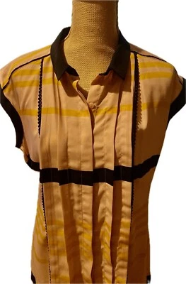 JASON WU FOR TARGET ELEGANT BLOUSE DRESS, GREAT COLOR COMBINATION, BUTTONS, M - Image 1 of 4