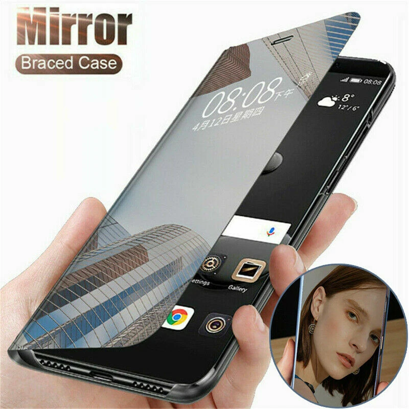 For OnePlus 7T 8T 8Pro 10T Nord2T Mirror Leather Wallet Phone Case Filp Cover - Image 1 of 4