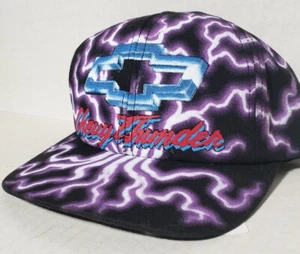 Vintage Chevy Thunder Mütze 90er Chevrolet Lightning Snapback Cap schwarz MIT ETIKETT! - Bild 1 von 10