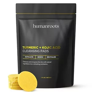 Kojic Acid and Turmeric Cleansing Pads - Turmeric Face Scrub Pads with Vitamin C - Picture 1 of 7