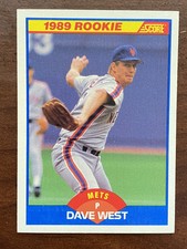 Dave West New York Mets 1989 Score Baseball Card 650
