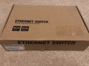 POE-SW801 8 PoE+ Ports With 1 Ethernet Uplink 120W Black NEW - Picture 1 of 3