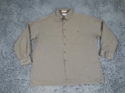 Рубашка мужская Pierre Cardin размер XL бежевая 100% хлопок с длинным рукавом на пуговицах *недостаток - Изображение 1 из 4