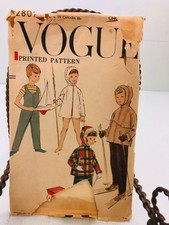 Vtg 1950's Vogue # 2808  kids 2 piece play suit sewing pattern sz  4