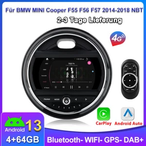 Qualcomm Für BMW MINI Cooper One F55 F56 Autoradio Carplay GPS NAVI BT FM 4+64GB - Bild 1 von 6