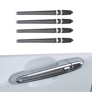 12Pcs For Cadillac ATS 2013-19 Carbon Fiber Side Door Handle Cover Trim Sticker - Picture 1 of 10