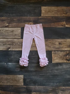 Light Violet Pink Icing Ruffle Leggings - Picture 1 of 1