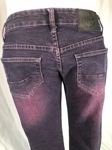 VINTAGE GENES BLACK Mens Stretch Jeans Red/Black, 28x30 - Picture 1 of 8