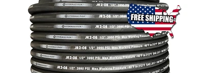 HYDRAULI-FLEX NEW 328ft REEL R2-08 1/2" SAE 100R2ATSN 2 WIRE MSHA HYDRAULIC HOSE FREE SHIPPING