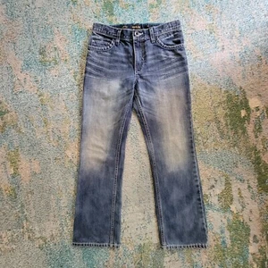 Helix Jungen Jugend Größe 12 schmal Bootcut blau Denim Jeans verstellbarer Bund - Bild 1 von 17