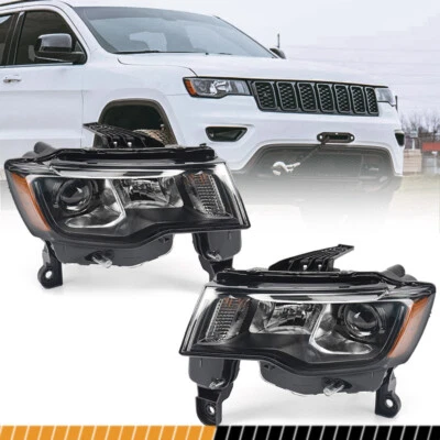 For 2017-2021 Jeep Grand Cherokee Halogen Projector Headlights W/ Full Bulb Foto 1 de 4