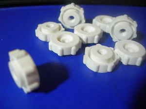 Paquetes de 1, 2, 4 tuercas de pulgar de nailon M4 M6 con COLLAR (grueso moleteado) - Imagen 1 de 4