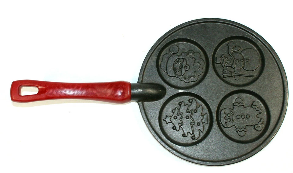 Nordic Ware Christmas Morning Pancake Pan Santa  Gingerbread Man Tree Snowman - Image 1 of 4