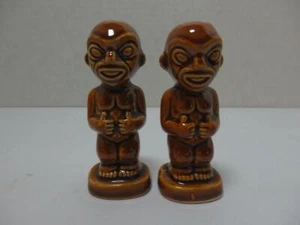 Vintage Kon Tiki Salt & Pepper Shakers Made In Japan RARE MCM - Picture 1 of 3