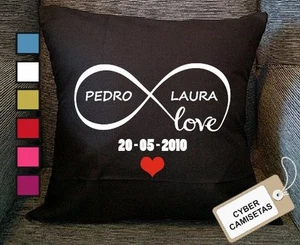 Cojin San Valentin Personalizado Enamorados Novios Regalo Cumpleaños Pareja Amor - Imagen 1 de 8