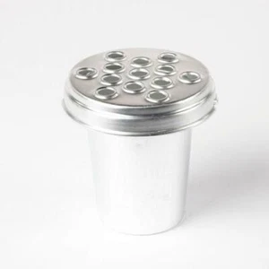 13cm Silver Aluminium Grave Flower Pot Vase Cemetery Graveside Memorial - Picture 1 of 1