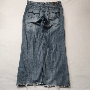 Y2k LRG Lifted Research Group Baggy Jeans Mens 42x34 Blue Distressed Straight  - Picture 1 of 17