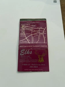 Cubierta de libro de cerillas vintage Elks BPOE 823 Vancouver Washington 10 - Imagen 1 de 2