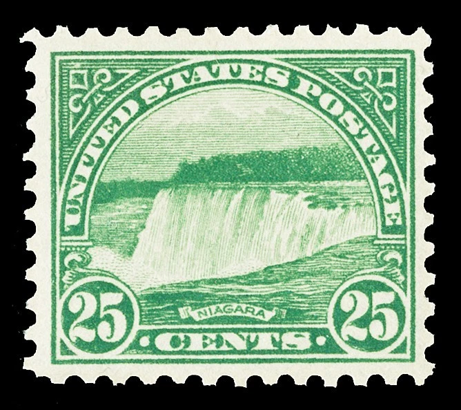 Scott 568 1922 25c Niagara Perf 11 Flat Plate Issue Mint F-VF LH Cat $13.50 - Image 1 of 1