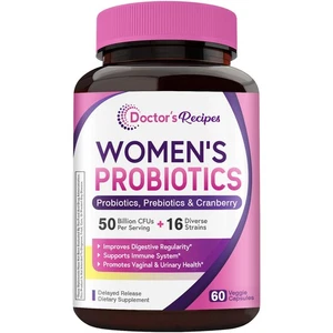 Women’s Probiotic, 60 Caps 50 Billion CFU 16 Strains, with Organic Cranberry,... - Picture 1 of 9