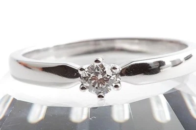 Brillant Diamant Ring 950 Platin Gr. 59 Krappenfassung - - Bild 1 von 4