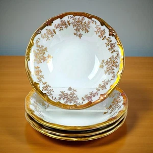 Weimar Katharina Germany 5" Saucen Beeren Schalen 4er Set Goldrand Vintage - Bild 1 von 5