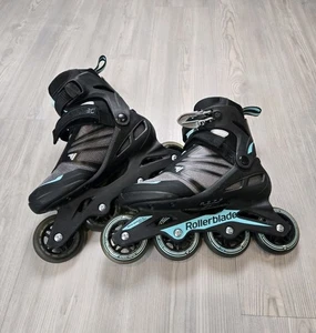 Rollerblade Zetrablade Womens Adult Fitness Inline Skate, Size W 7 - Black/Blue - Picture 1 of 7