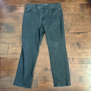 Gloria Vanderbilt Jeans Womens 18 Black Rail Straight All Around Slimming Effect - Picture 1 of 7