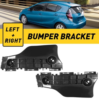 Juego de 2 retenedores de soporte de parachoques negro para par Toyota 2012-2017 Prius C 2013 2014 Foto 1 de 4