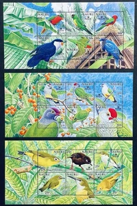 3 NAURU BIRD LIFE INTNL STAMP SHEETS 2005 MNH PARROTS LORIKEET BIRDS DOVE 1 - Picture 1 of 4