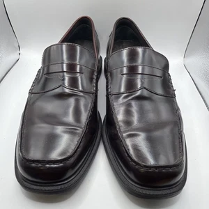 *WIDE*Rockport Classic Penny Loafers Mens USA Burgundy Shoes 12 WIDE - Picture 1 of 8