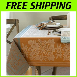 Harvest Gathering Jacquard Table Cloth - Taupe - Picture 1 of 10