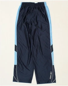 REEBOK Boys Tracksuit Trousers 9-10 Years Medium Navy Blue Colourblock NZ02 - Picture 1 of 3