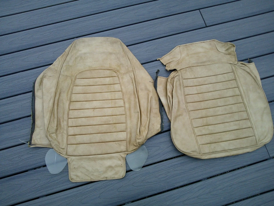 Nuevo de Lote Original 1970-1972 AMC Javelin/AMX Cuero Original Fábrica Cubierta de Asiento Pieles Foto 1 de 4
