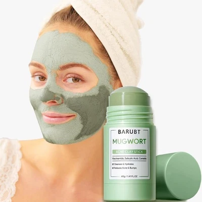 40G Mugwort Acne Clay Mask Stick Reduces Redness Helps Reduce Pores and Acne - Image 1 of 4