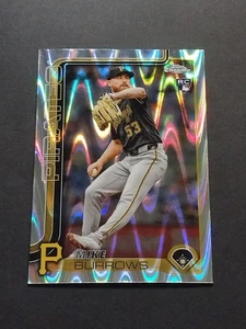 MIKE BURROWS RC 2025 Topps Chrome RayWave Refractor 78 Pittsburgh Pirates Rookie - Picture 1 of 2
