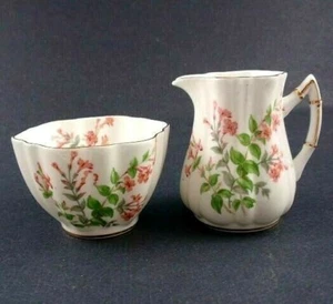 C&E Victoria Bone China Floral Mini Milchkännchen & Zucker #849 England - Bild 1 von 2