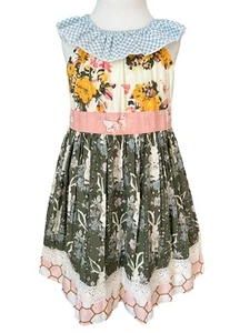 Matilda Jane Platinum Honey Bunny Puffer Easter Dress EUC Size 6 - Picture 1 of 4