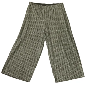Pantalón Candie's Metálico Brillante Rayas Pierna Ancha Cintura Elástica Negro Plata XL - Imagen 1 de 16