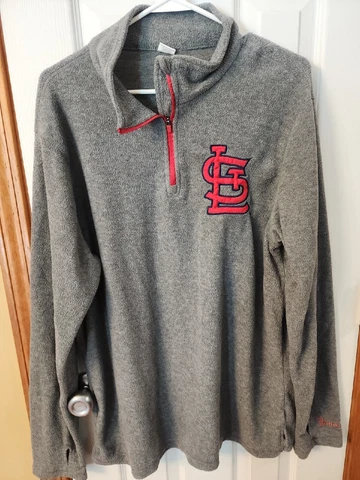 St Louis Cardinals MLB SGA Size XL Fleece 1/4 Zip Pullover Thumb Holes See Pics Cover