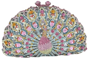 Elegante Cartera sin asas multicolor para noche boda cóctel 6,5x4 pulgadas - Imagen 1 de 2