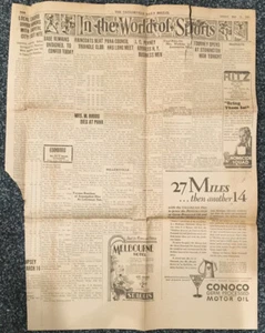 Vintage Pg Taylorville Daily Breeze Newspaper Mar 15, 1932 Babe Ruth Jimmy Hahn - Picture 1 of 7