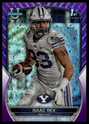 2022 Bowman University Chrome #71 Isaac Rex FOOTBALL BYU Cougars - Image 1 of 2