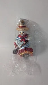 Christopher Radko Glass Ornament Snowmen Around The World Italy NOS - Picture 1 of 5